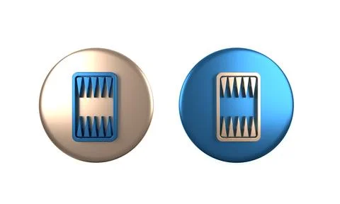 Colorful Backgammon board icon isolated on white background. Circle button... Stock Illustration