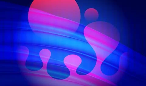 Colorful Background with 3D Fluid Objects. Illustrazione stock