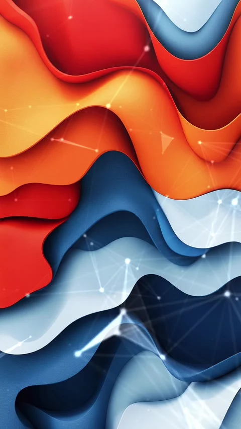 Colorful Background. 3D rendering of abstract shapes. Video stock 296348535