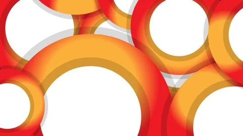 Colorful Background Abstract Artwork With Overlapping Circles in Red Stock Illustration