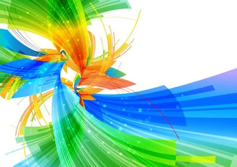 Colorful background, abstract design on white Stock Illustration