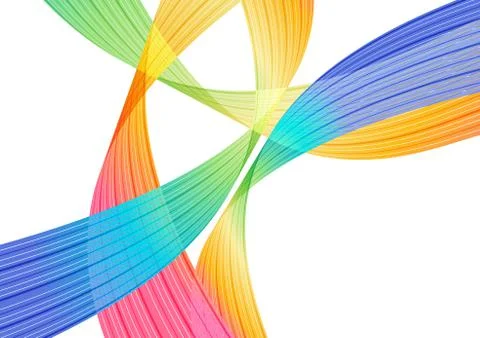 Colorful background, abstract motion element on white Stock Illustration