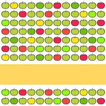 Colorful background with apples Stock Illustration
