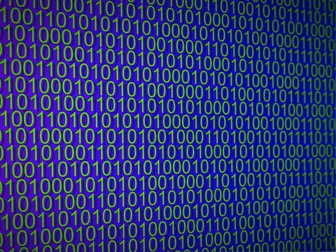 Colorful background with binary numbers Stock-Fotos
