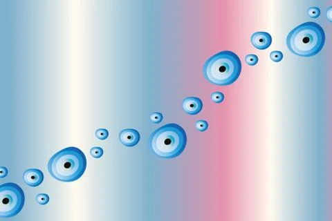 Colorful background with blue evil eye vector Stock Illustration