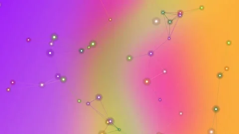 Colorful Background with Bubbles and Constellations. Stock Footage 328998788