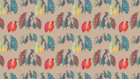 Colorful background of chicken texture Stock Illustration