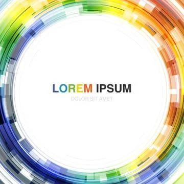 Colorful Background with Circle Shape in Center. Vector Template for Covers,  Stock Illustration