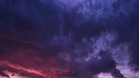 Colorful background of clouds at sunrise. Time-lapse 4K Stock-Footage 266159221