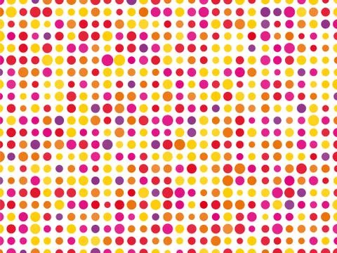 Colorful background composed of different sized dots Stock-Illustration