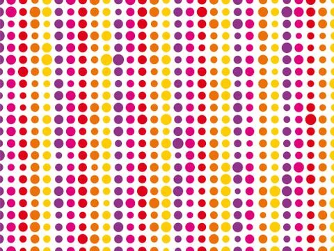 Colorful background composed of different sized dots Stock Illustration