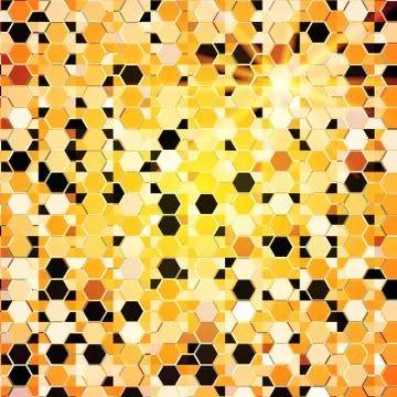 Colorful background consisting of hexagons Stock-Illustration