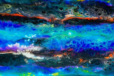 Colorful background. Creative background with handmade abstract acrylic surfa Stock Illustration