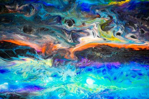 Colorful background. Creative background with handmade abstract acrylic surfa Stock Illustration