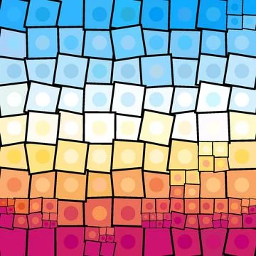 Colorful Background with Cute Shape Pattern Stock Illustration