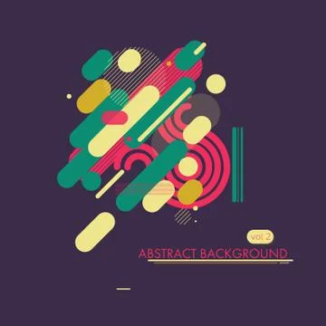 Colorful background with design elements Stock Illustration