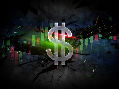 Colorful background,with dollar Illustrazione stock