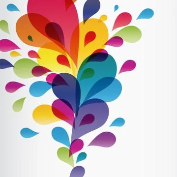Colorful background with drops, vector Stock Illustration