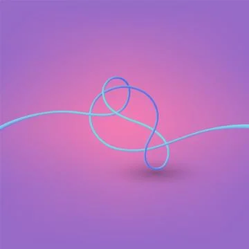 Colorful background with dynamic fluid shape. Abstract 3d tube in motion Stock Illustration