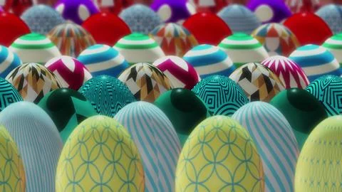 Colorful background with Easter eggs. Easter card with animated colorful eggs Stock Illustration