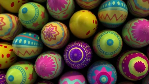 Colorful background with Easter eggs. Stock Footage 84743434