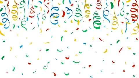 Colorful background of falling confetti. Confetti pattern for holiday. Greeting Stock Illustration