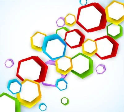 Colorful background with hexagons Stock Illustration