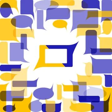 Colorful background made from speech bubbles Stock Illustration