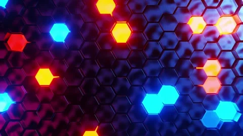 Colorful background with many glowing lights. Infinitely looped animation Stock Footage 260403728