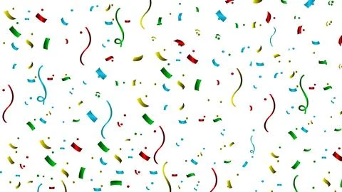 A colorful background multi-colored stream of confetti falling from the sky Stock Illustration