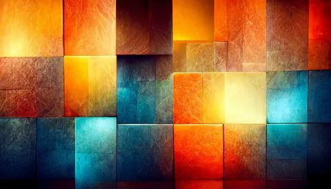 A colorful background pattern illustration made of cubes Illustrazione stock