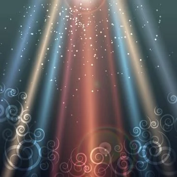 Colorful Background with Rays of Light Illustrazione stock