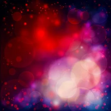 Colorful background with Red bokeh lights Stock Illustration
