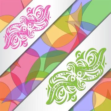 Colorful background with ribbons. Stock Illustration