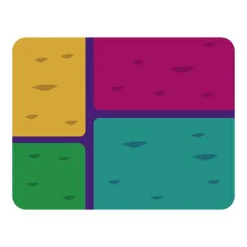 Colorful background showing four rounded rectangles creating modern design Illustrazione stock
