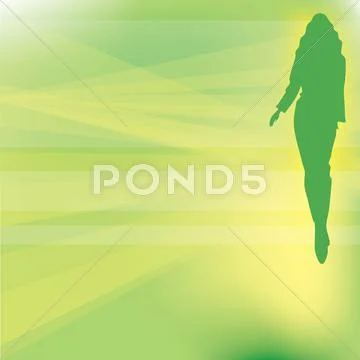 Colorful background with a silhouette Stock Illustration