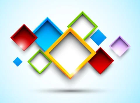 Colorful background with squares Stock Illustration