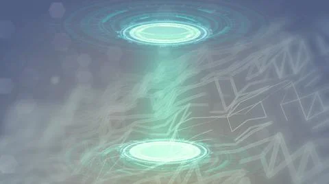 Colorful background of two ui or hud circles 스톡 일러스트