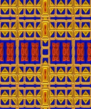 Colorful background with unique patterns and Egyptian motif. Stock Illustration