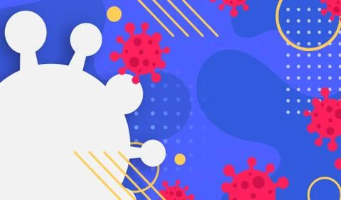 Colorful background with virus concept background Stock Illustration