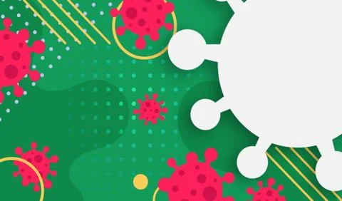 Colorful background with virus concept background Stock Illustration