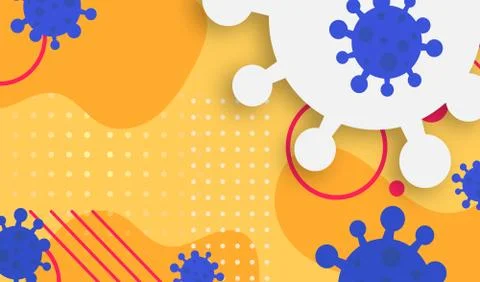 Colorful background with virus concept background Stock Illustration