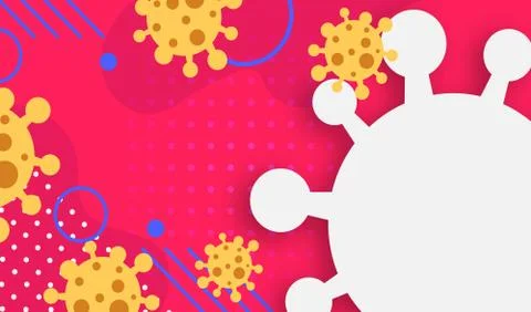 Colorful background with virus concept background Stock Illustration