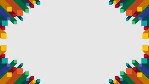A colorful background with a white frame Stock Illustration
