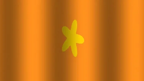 Colorful background with a yellow star shape on orange Stock Footage 338116279
