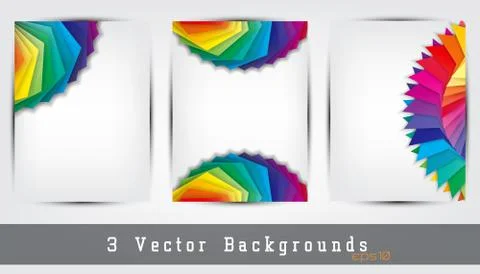 Colorful backgrounds set 스톡 일러스트