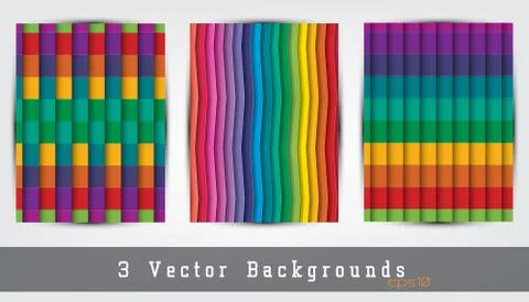 Colorful backgrounds set 스톡 일러스트