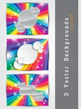 Colorful backgrounds set Ilustração Stock