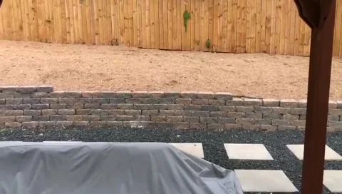 Colorful backyard POV Stock Footage 236259496
