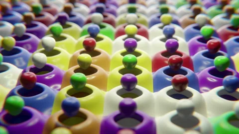 Colorful Ball Minimal Background Vídeo Stock 269763532